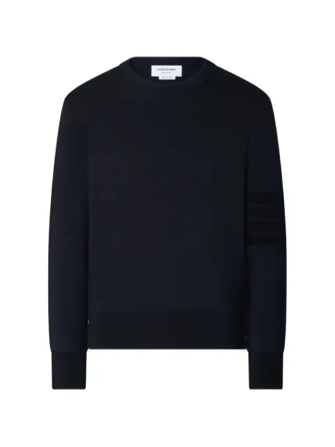 Thom Browne 4-Bar ottoman-stitch sweatshirt Blue MKA586AY1055