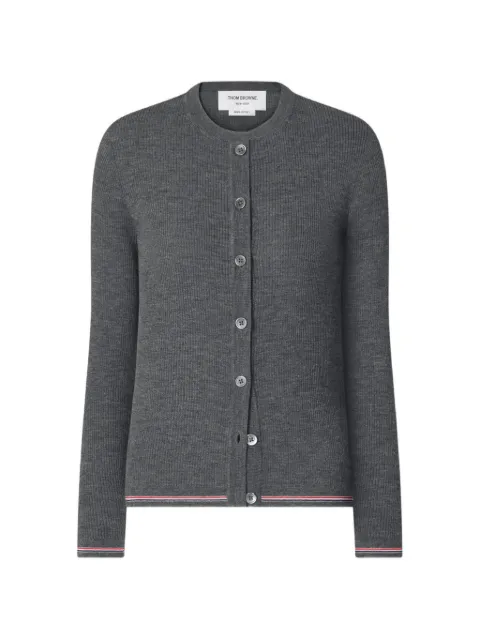 Thom Browne rib-stitch wool cardigan Grey FKC720AY1055