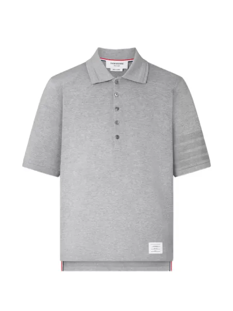 Thom Browne 4-Bar jersey polo shirt Grey MJP249AJ0276