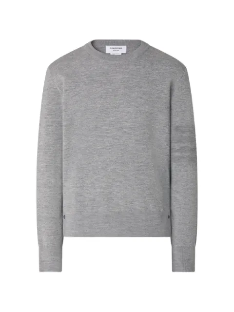 Thom Browne 4-Bar Ottoman Milano-stitch jumper Grey MKA586AY1055