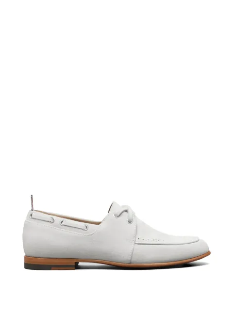 Thom Browne brogue-detail suede loafers White FFF194BL0037