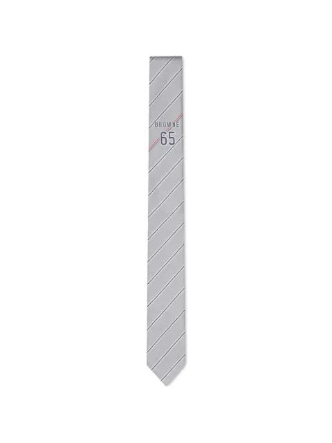 Thom Browne Browne 65 jacquard tie Grey MNL001AF1245