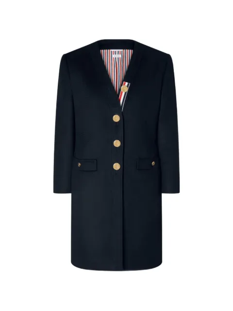 Thom Browne Zibeline cardigan coat Blue FOC911A05387