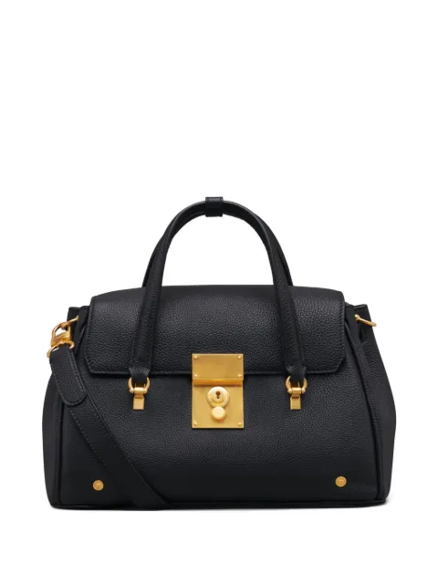 Thom Browne small Bolton leather tote bag Black FAP441AL0105
