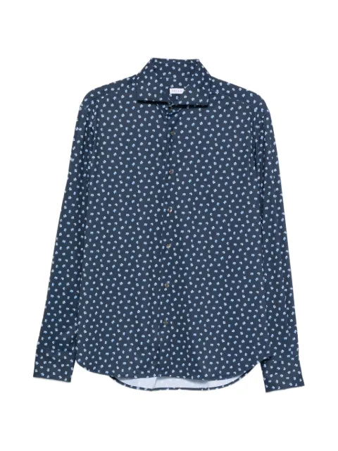 Orian floral-print long-sleeve shirt Blue T10202AT07