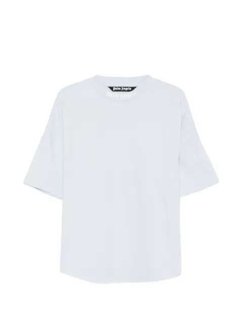 Palm Angels logo-print T-shirt Blue PMAA10BS26JER00