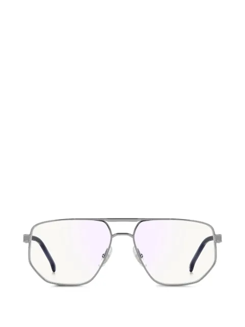 Carrera A1141 geometric-frame double-bridge glasses Silver CARRERA1141