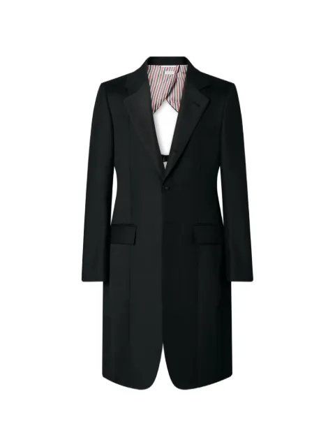 Thom Browne apron tailored overcoat Black MOC975C00170