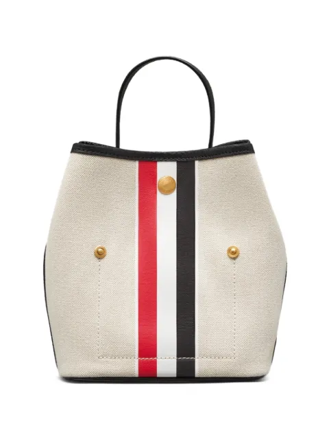 Thom Browne RWB Stripe bucket tote bag Black FAP505AF0492