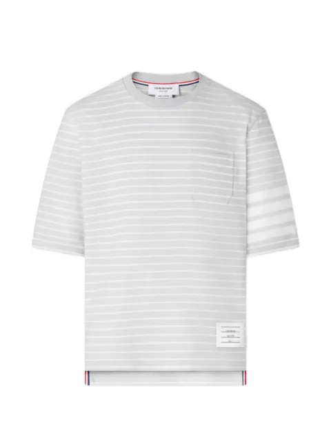 Thom Browne 4-Bar striped T-shirt Grey MJS310AJ0269