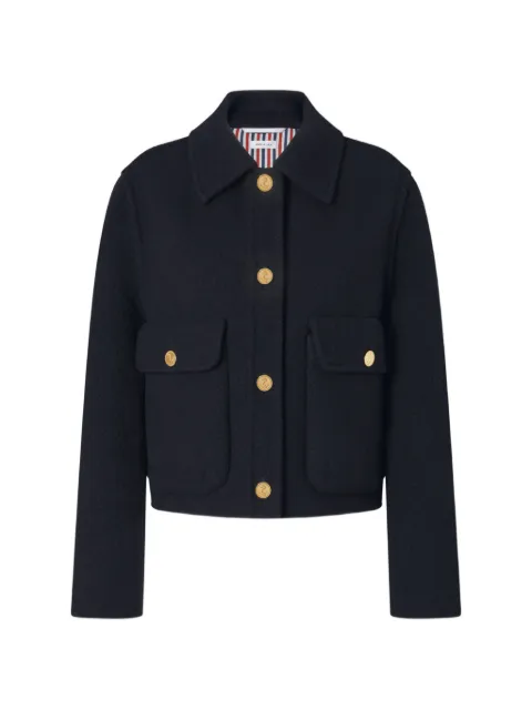 Thom Browne bell-sleeve wool jacket Blue FBC965SF1163