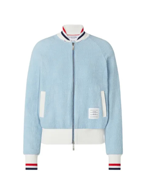 Thom Browne RWB-stripe bomber jacket Blue FJT436AJ0194