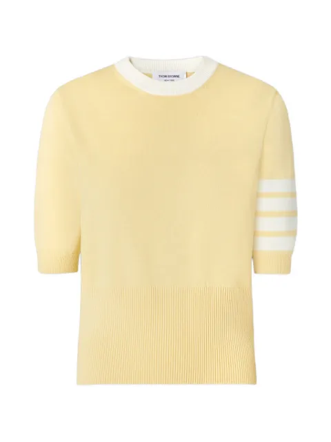 Thom Browne Hector-motif 4-Bar T-shirt Yellow FKA519AY3006