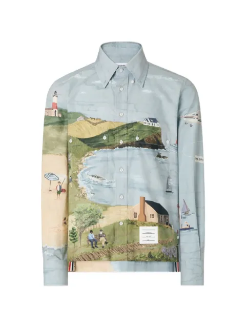 Thom Browne Nantucket cotton shirt Blue MWL423AF1259