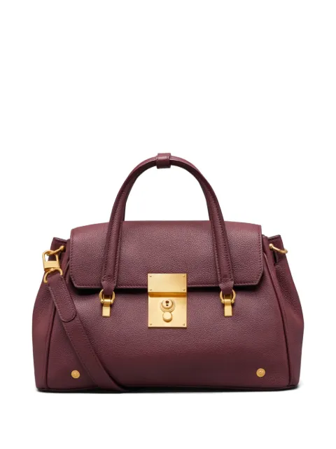 Thom Browne small Bolton pebbled leather tote bag Red FAP441AL0105