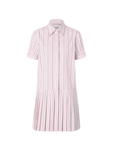 Thom Browne pleated mini dress Pink FDSF60GF1223
