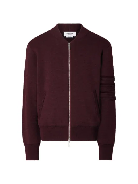 Thom Browne zip-up bomber jacket Red MKJ144AY1055