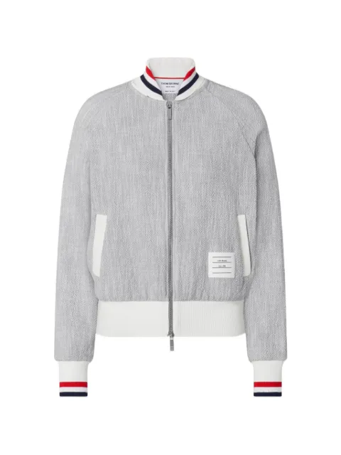 Thom Browne zip-up bomber jacket Grey FJT436AJ0194