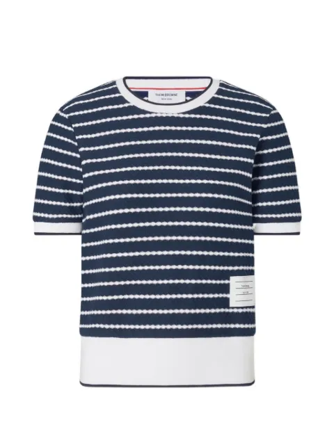 Thom Browne striped T-shirt Blue FJS228AJ0268