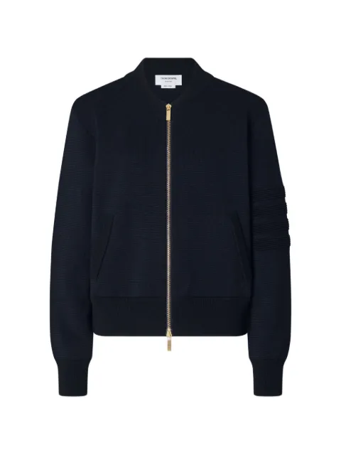 Thom Browne Ottoman Milano stitch 4-Bar bomber jacket Blue FKJ123AY1055