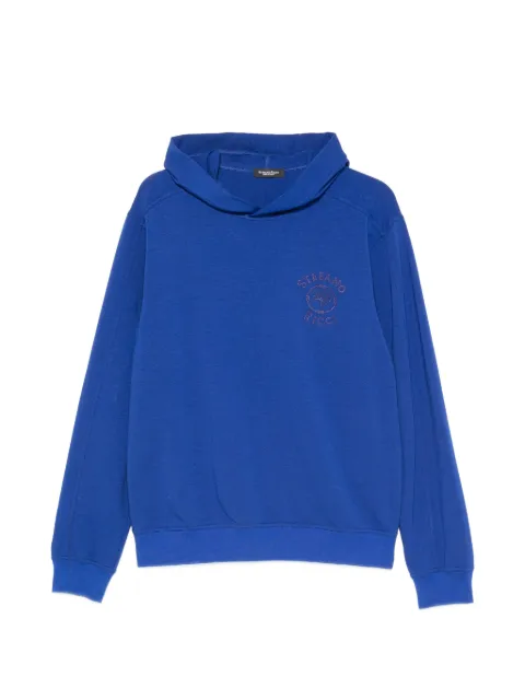 Stefano Ricci logo-embroidered hoodie Blue K919077FCCT26211
