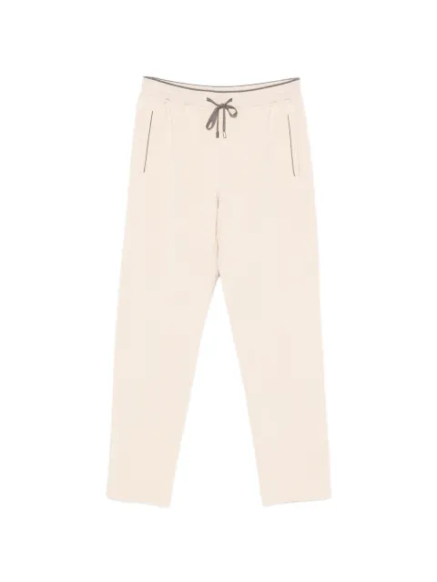 Stefano Ricci logo-embroidered drawstring track pants Neutrals K919077P3DT26211