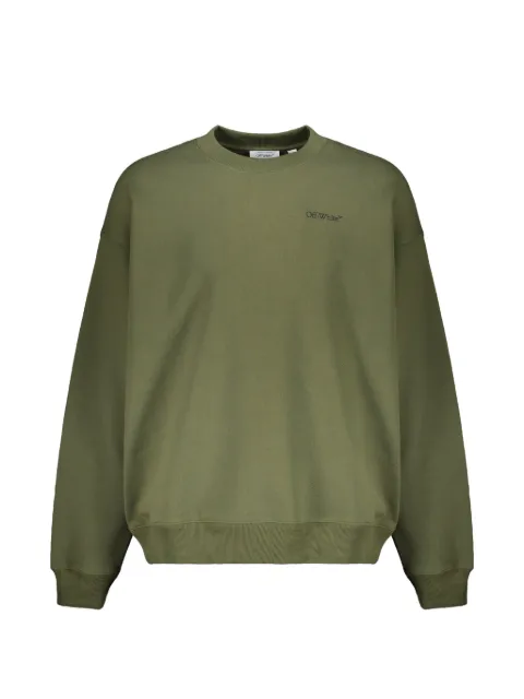 Off-White Arrows-print sweatshirt Green 44MBA054G5F00D