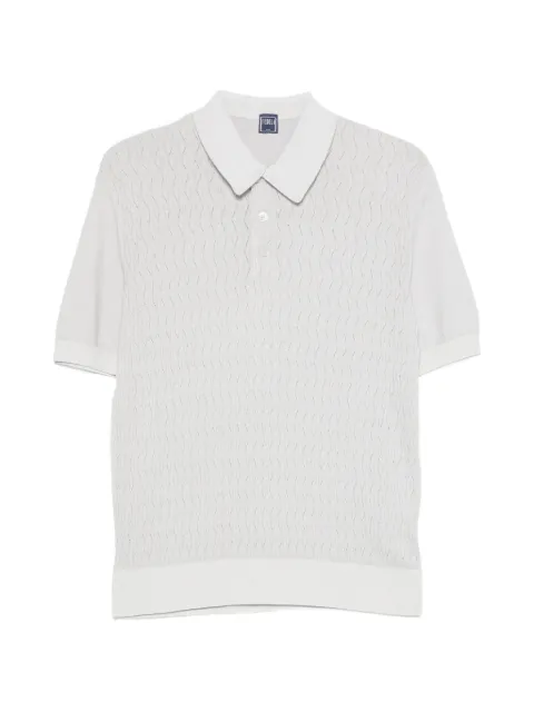 Fedeli textured-knit polo shirt Grey MU0D5851
