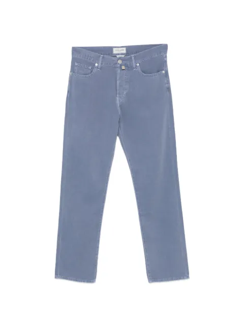 Jacob Cohën logo-patch straight-leg trousers Blue JUMQE031036T864TN