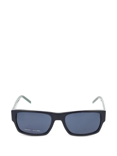 Tommy Hilfiger striped rectangle-frame sunglasses Blue TH2017SPJP