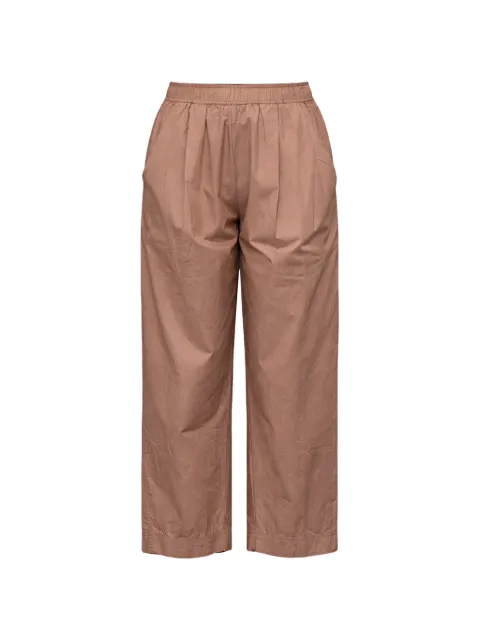 Apiece Apart elasticated-pleated cropped trousers Neutrals 4022WCO