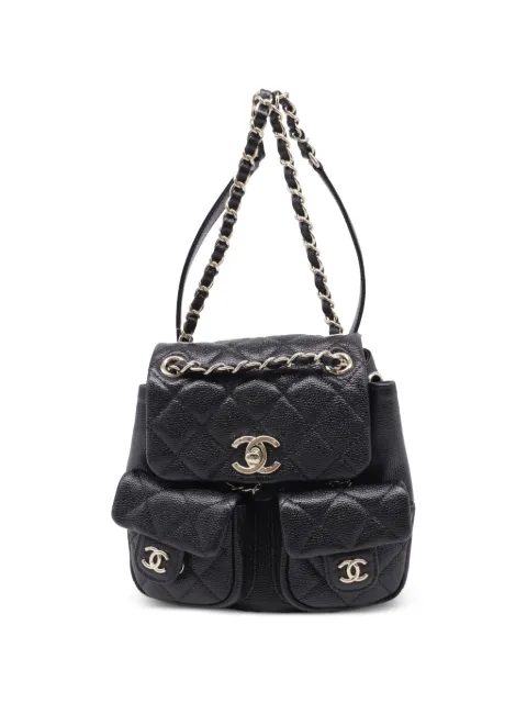 CHANEL Pre-Owned 2024 small Duma CC turn-lock backpack Black RFCPUUSBA720827W