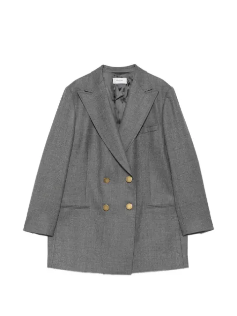 SAULINA Agata double-breasted peak-lapels blazer Grey 230903