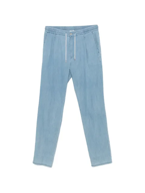 PANICALE drawstring-waist pleated trousers Blue U380030PA