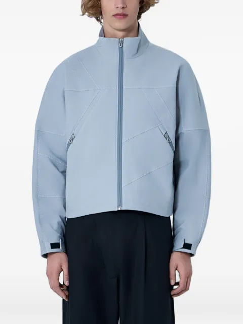 Kiko Kostadinov Fosco geometric-stitch high-neck jacket Grey FOSCOJACKET