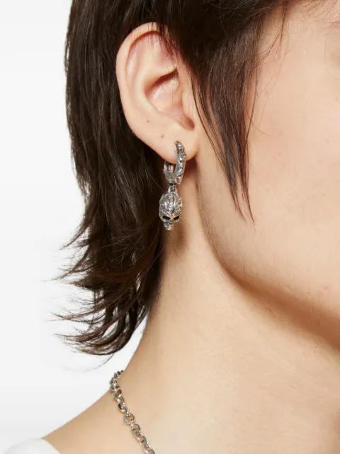 Emanuele Bicocchi Skull hoop earring Silver KLE4