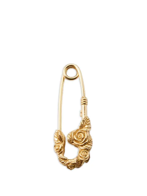 Emanuele Bicocchi small rose-detail safety-pin earrings Gold RSE7G