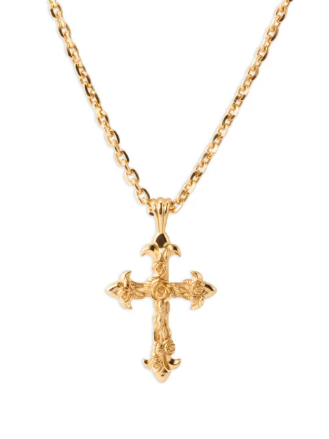 Emanuele Bicocchi Rose Cross necklace Gold RSFCN12G