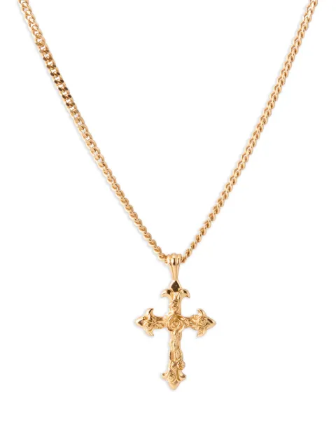 Emanuele Bicocchi small Fleury Cross necklace Gold RSFCN13G