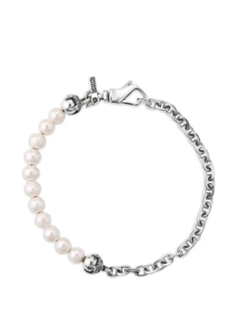Emanuele Bicocchi pearl half-chain bracelet Silver BBPB4W