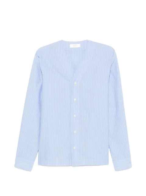 3DICI vertical-stripe V-neck shirt Blue CAU3DICI067