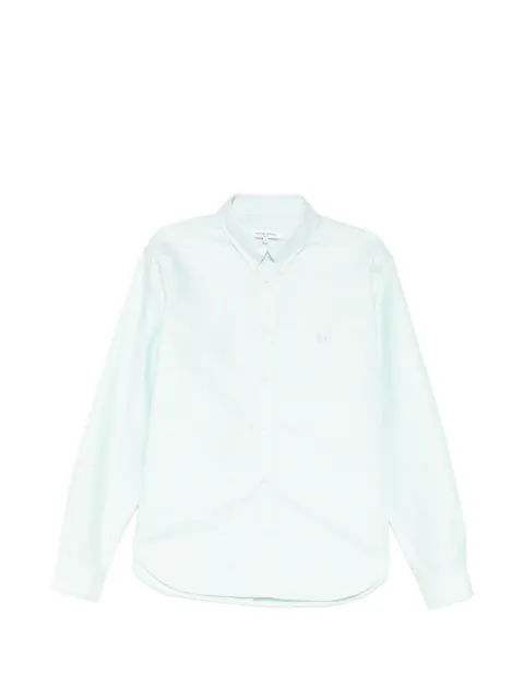 Maison Kitsuné Profile Fox Oxford shirt Green QM00422WC5081
