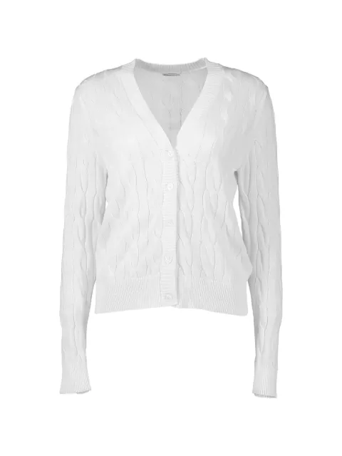 MINNIE ROSE Classic Cable cardigan White 94216100