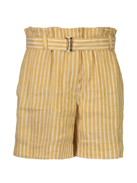 Brunello Cucinelli striped-pattern belted shorts Yellow MP797P9292C021