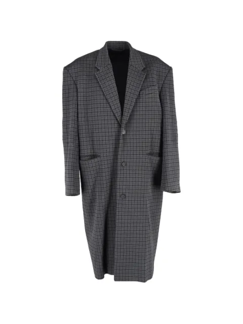 Balenciaga Pre-Owned 2023 houndstooth oversized coat Grey BAPUGBCL728165M