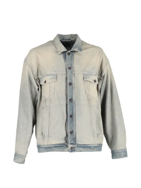 Balenciaga Pre-Owned washed-effect denim jacket Blue BAPUGBCL728163M