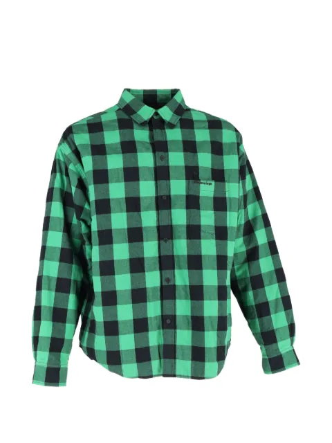 Balenciaga Pre-Owned 2023 Buffalo Check padded shirt Green BAPUGBCL728180M