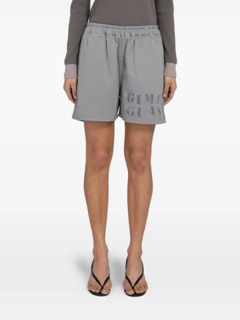 Gimaguas Gima logo-print shorts Grey RUS261406416