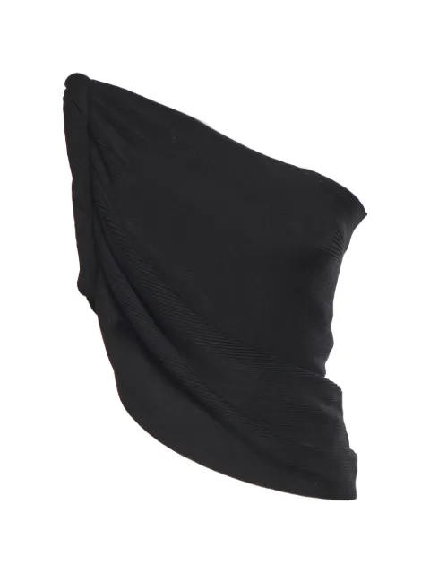 Alberta Ferretti one-shoulder draped top Black A08861030555