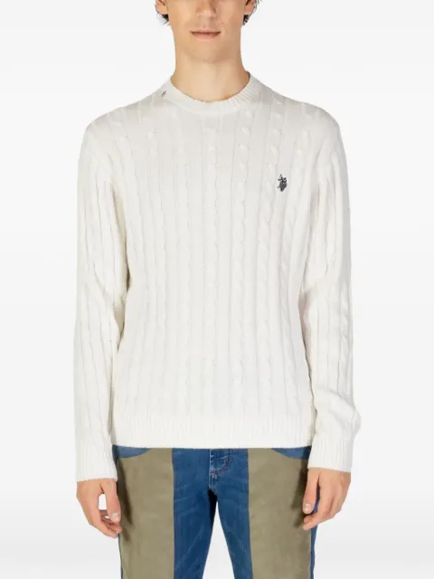 U.S. POLO ASSN. cable-knit sweater White US40173005